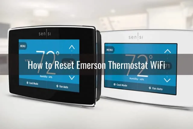 Two black and white thermostat