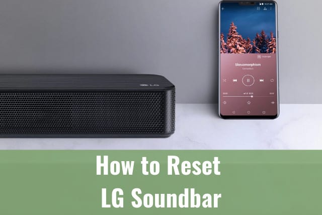 Black LG Soundbar on the Table