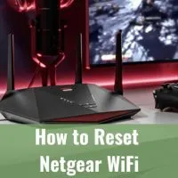 Black netgear wifi on the table