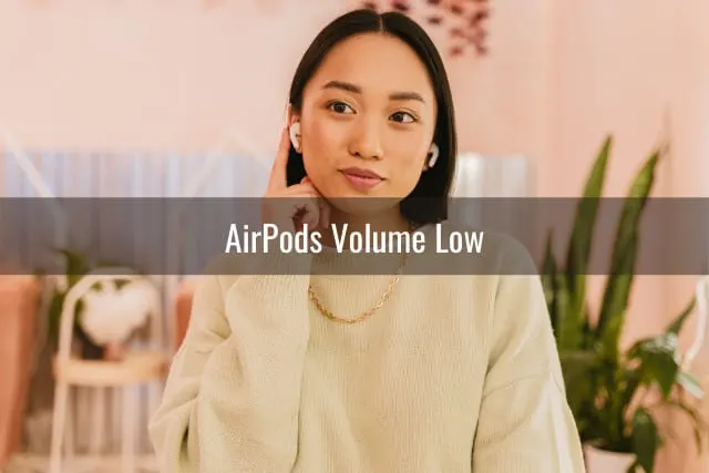 Woman using an Airpods