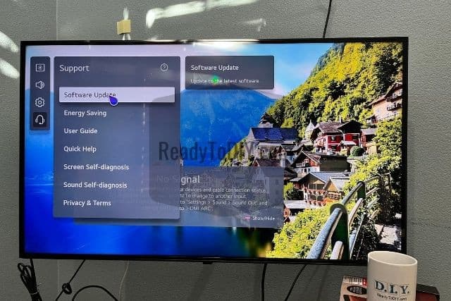 LG TV Software Update Screen