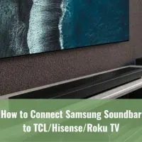 Flatscreen tv with soundbar below