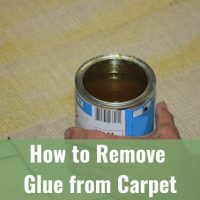 Glue in the carpet