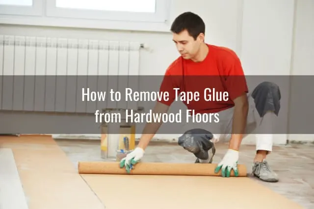 Putting tape glue on the floor