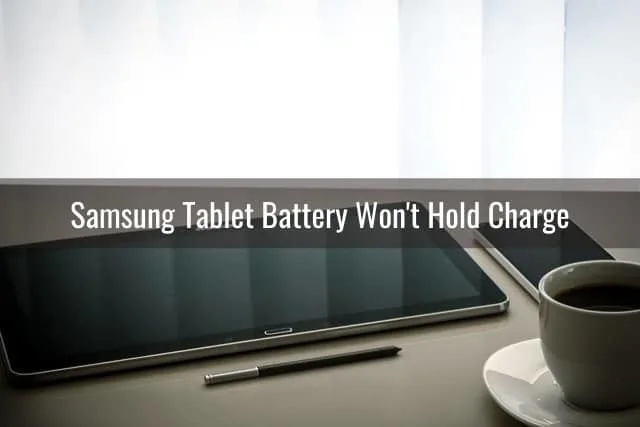 Samsung tablet on the table