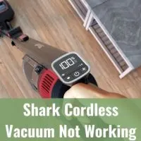 Top view of cordless vacuum