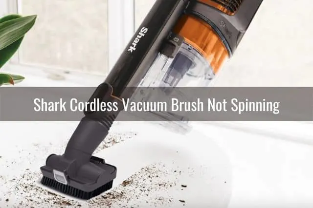 Cordless vacuum cleaning white rug