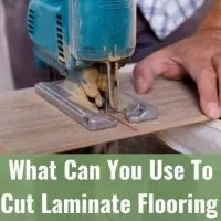Cutting laminate floor plank
