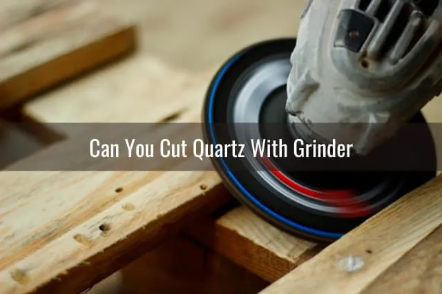 Cutting the tile using grinder