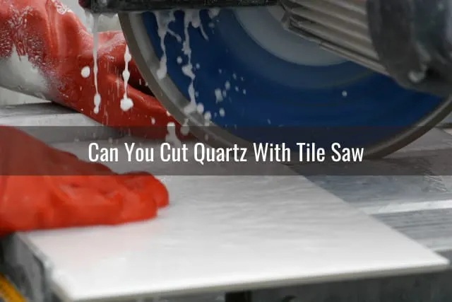Cutting the tile using saw