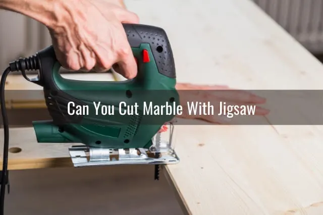 Cutting marble tile using jigsaw