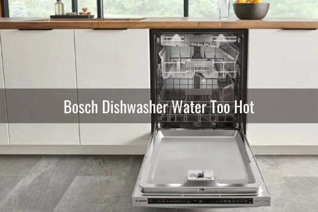 Modern white dishwasher in the kitchen