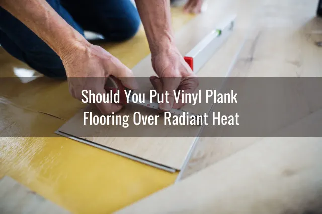 Man putting vinyl plank