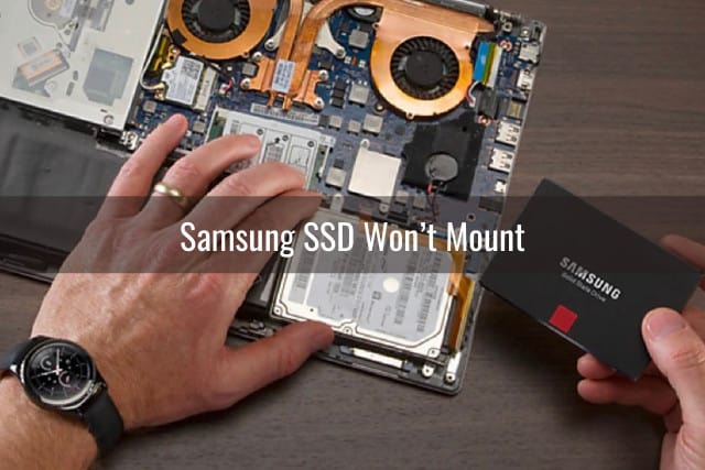 Man fixing SSD samsung