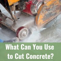 Man cutting concrete