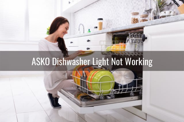 Woman putting plates on the dishwasher