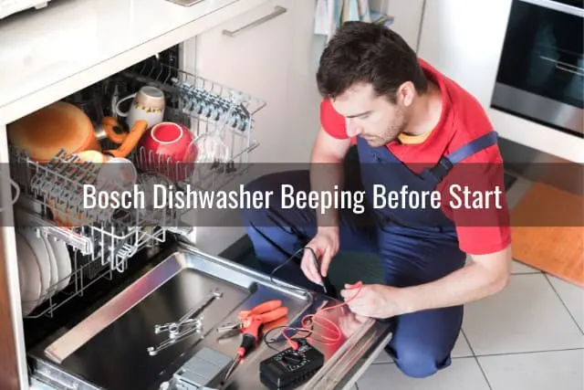 Man fixing the dishwasher