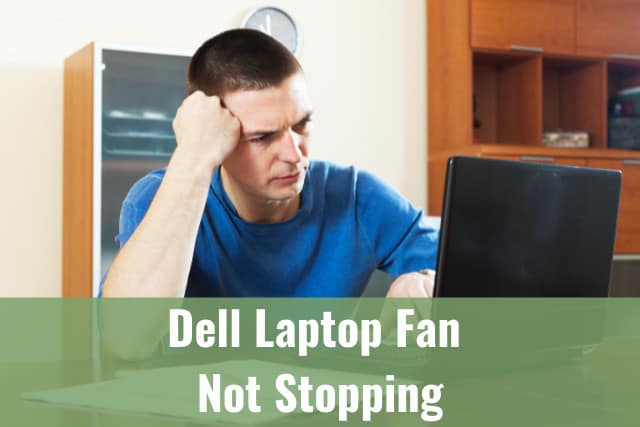 Confused man looking at his laptop