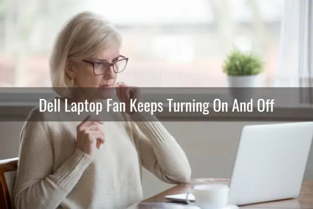 Confused woman looking at her laptop