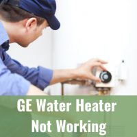 Man fixing the water heater
