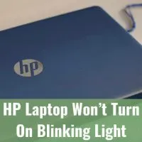 Blue laptop on the desk