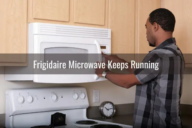 Using the microwave in the kitchen