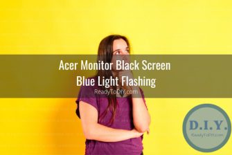 acer monitor black screen blue light