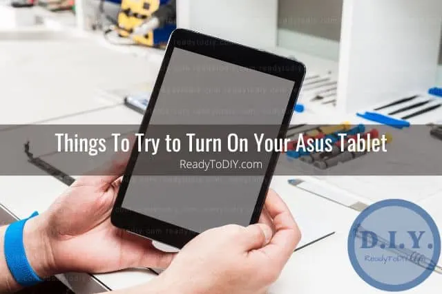Holding tablet at working table