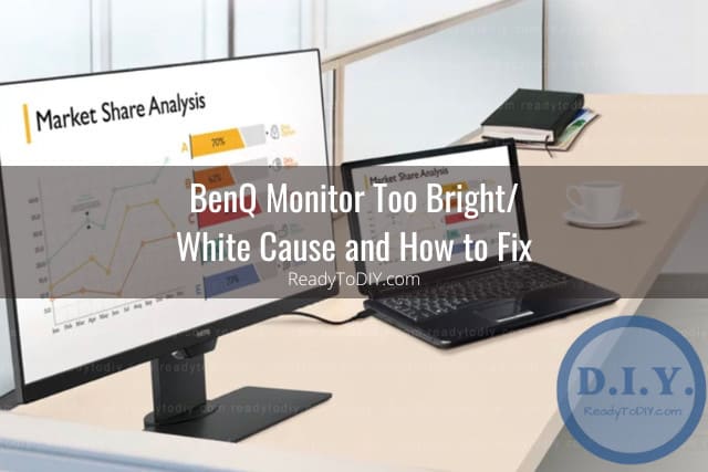 Modern black monitor on the desk