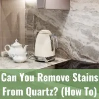 Modern clean quartz in the kitchen