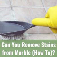 Cleaning the marble tile