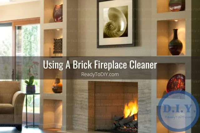 Brick fireplace in the living room