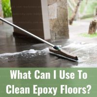 Soap mop cleaning garage floor