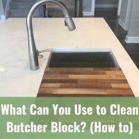 Wood butcher block in the kitchen