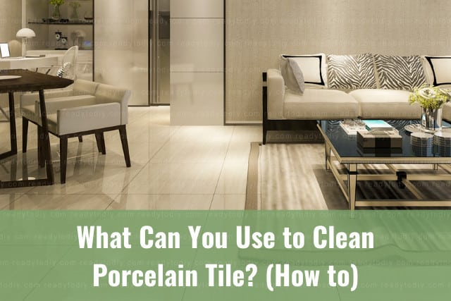 Cleaning the porcelain tile