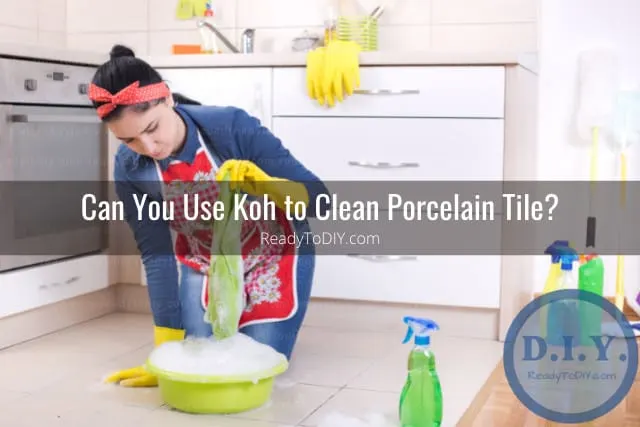 Cleaning the porcelain tile