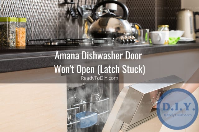 Opening the dishwasher door