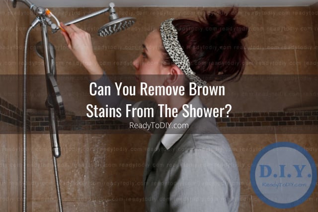 Cleaning the shower to remove stains
