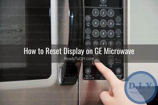 Adjusting the button of the microwave