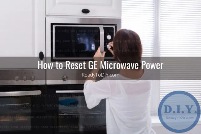 adjusting the button of the microwave