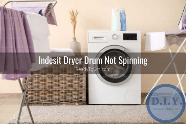 Modern dryer with clothes inside