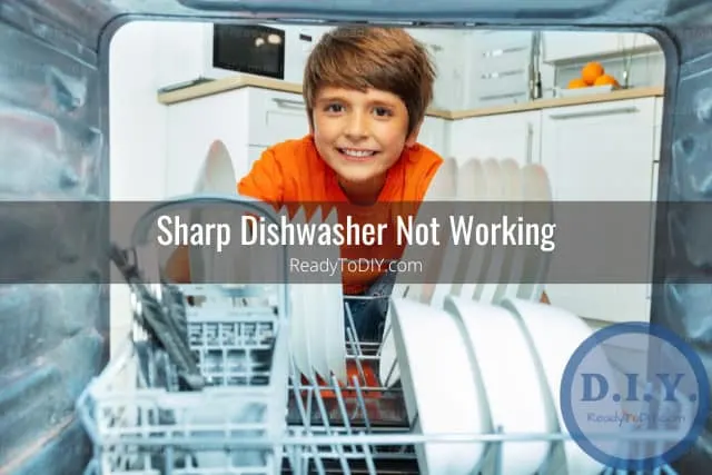 white modern dishwasher in the kitchen