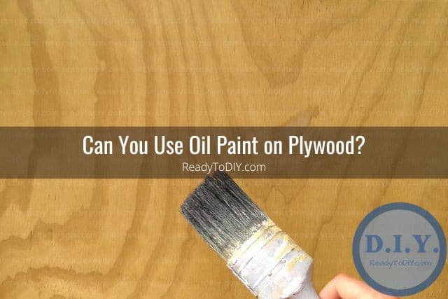 Paint brush over plywood
