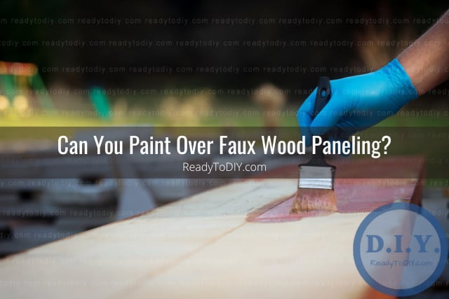 Painting the faux wood using paint brush
