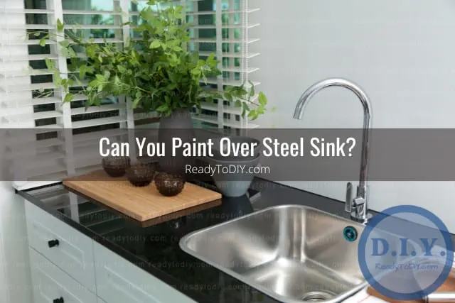 Steel sink in the kitchen