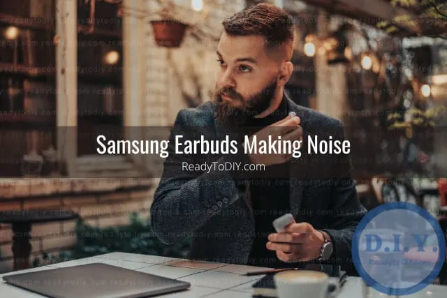 Man using earbuds