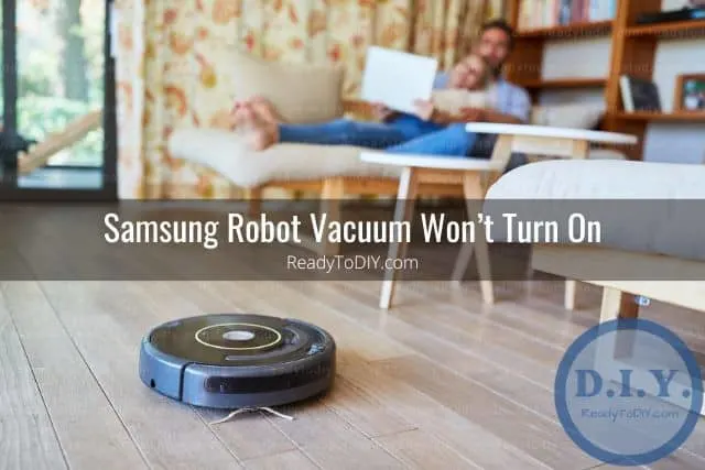 Robot vacuum cleaning living room floor