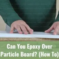 Male preparing particle board