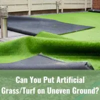 Artificial grass on the ground