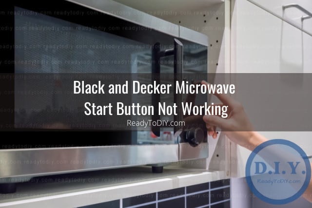 Pressing the start button of the microwave